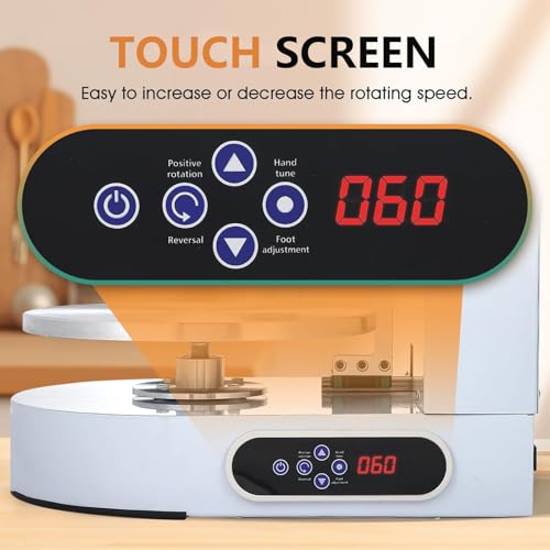 Macchina elettrica per glassare torte, giradischi da 34,8 cm con lame regolabili per un rivestimento liscio, controllo della velocità da 20 a 150 giri/min, per panettieri domestici e professionisti