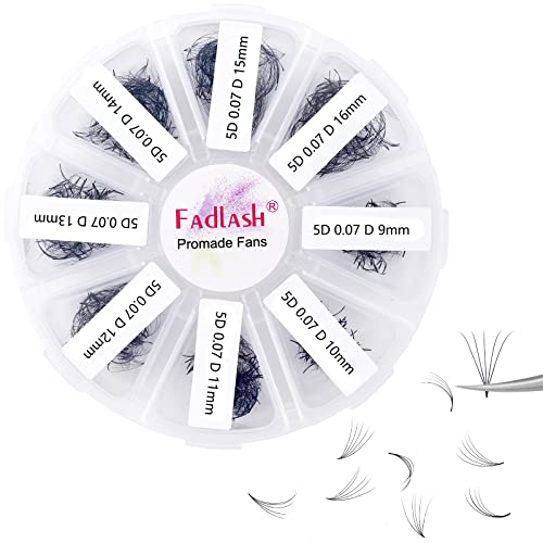 Extension Cils Volume Russe Prefait FADLASH Faux Cils Individuel Cluster Lashes 5D D Curl Mix