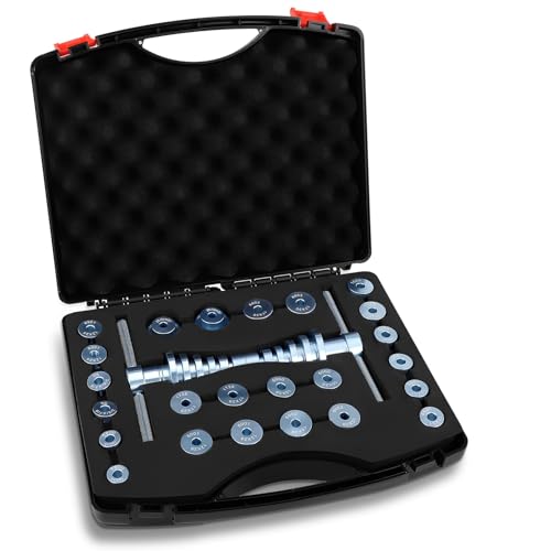 Kit de pressage pour roulement de cycle,Kit De Presse À Roulement De Vélo, kit de pressage de roulement de vélo,outil de montage de moyeu de VTT, outil,avec Boîte De Rangement d'installation