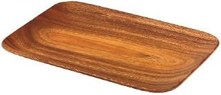 Pacific Merchants K0059 Acaciaware 10.5-by 7.25-by .75-Inch Acacia Wood Rectangle Serving Tray, 1