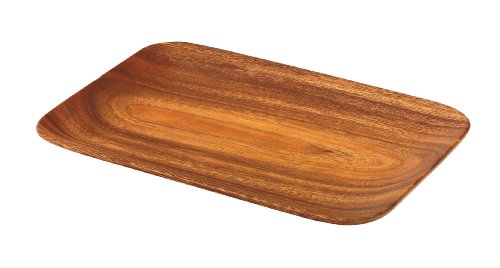 Pacific Merchants K0059 Acaciaware 10.5-by 7.25-by .75-Inch Acacia Wood Rectangle Serving Tray, 1