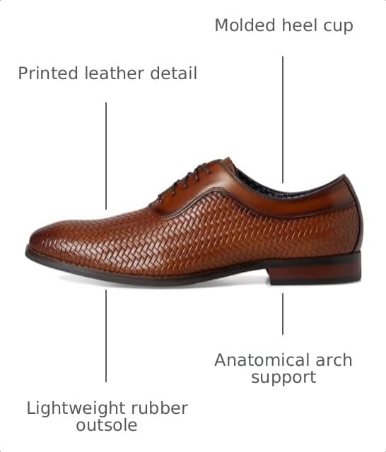 Stacy Adams Mens Keating Lace-Up Tan 13 Wide by Stacy Adams - Image 3