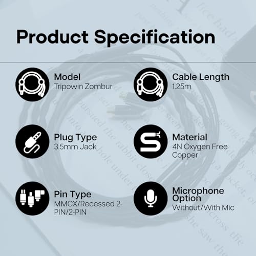 Cable Tripowin Zombur HiFi 3.5mm para músicos miniatura 6