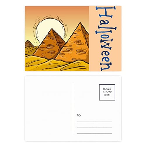 Cartes postales Halloween pyramide pour éviter les invitations banales et ennuyeuses