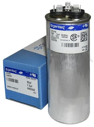 (2-Pack) 45+7.5 uf MFD 440 Volt Dual Round Replacement for GENTEQ GE Industrial 27L978 27L978BX Z27L978 by Capcom