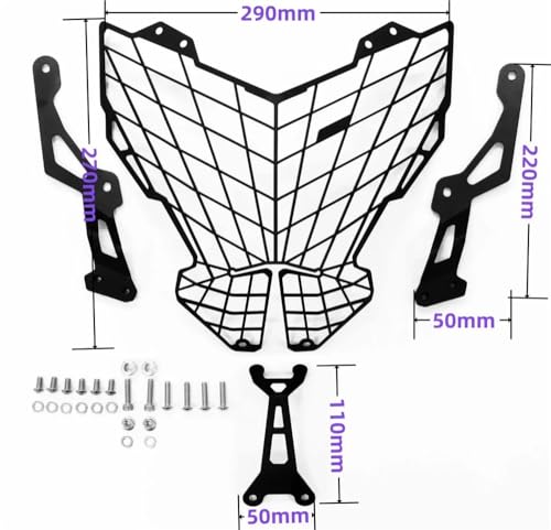 Protection de phare NC750X en acier robuste - Grille de phare avant moto de qualité