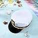 Yacht Captain Hat Sailor Captain Men Hat Costume Hat Airplane Costume Hat Uniform Hat Women Cap Costume Accessory Adjustable for Costume Party (Classic Captain Hat)