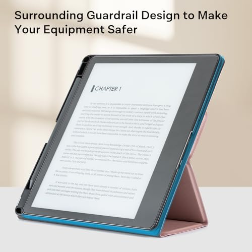 Image of CoBak Stand Case for Kindle Scribe - Premium Folio Leather Cover with Pen Holder, Auto Sleep /Wake - Compatible with 10.2 Inch Kindle Scribe (2022 /2024 Release)