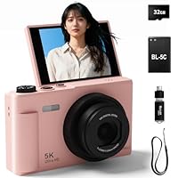 Amazon | Fesaymi デジカメ 5K 7500万画素 デジタルカメラ 180度回転