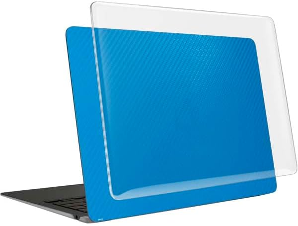 Skinit Laptop Case Plus Skin Compatible with MacBook Air 13in (2020) - Blue Carbon Fiber Specialty Texture Material Design