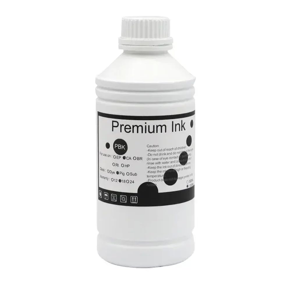 1000 ml di Inchiostro in pigmento Compatibile con PFI-120 PFI-8120 PFI-320 per TM200 TM205 TM300 TM305 TM-5300 TM-5305 TM-5200 TM-5205 200 300(1000ML-pigment-BK)