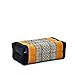 LEEWADEE Bloque de Yoga pequeño – Cojín Alargado para Pilates y meditación, cojín para el Suelo Hecho de kapok Natural, 35 x 18 x 12 cm, Negro Naranjo