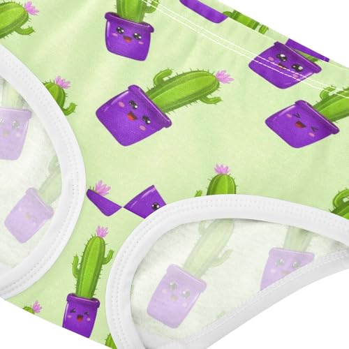 Joisal Cute Cartoon Cactus Green Panties Little Girl Girls Underwear Toddler Cotton Stylish Briefs Underpants 2t4
