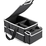 Youyijia Back Seat Organizer Foldable Car Organizer Front and Rear Seat Organizer with Dividers Cup...