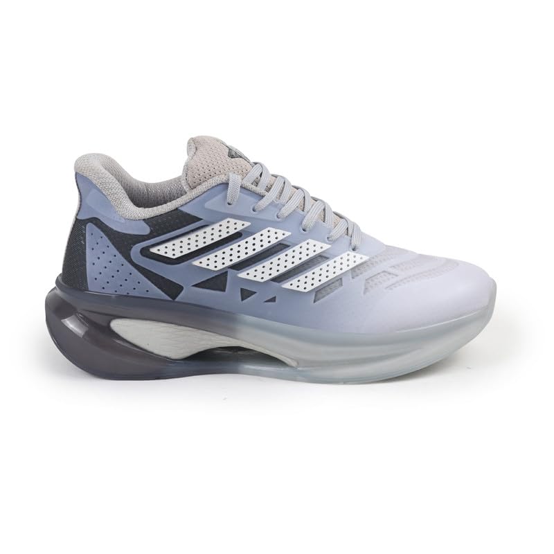Image of FAUSTO Men's Breathable Sport Shoes|Memory Cushion and Anti-Skid Bounce Back Phylon Sole|Athleisure Running Shoes|Lace Up Walking Shoes|Gym Shoes