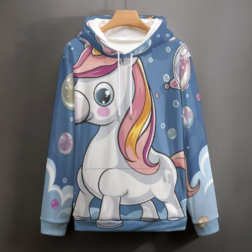 Sweatshirt licorne pullover taille S le cadeau original pour homme et femme passionnés - 5