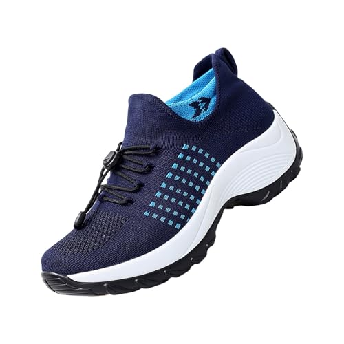 Zapatillas deportivas para mujer, ligeras y cómodas, antideslizantes, ortopédicas, ergonómicas, para aliviar el dolor, absorción de impactos, transpirables, color sólido, zapatos planos para caminar