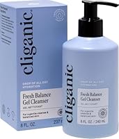Cliganic Hydrating Gel Cleanser with Triple Botanical Complex® – Gentle Face Wash with Jojoba, Rosehip & Argan Oils – Removes Makeup & Impurities – Aloe Vera & Glycerin for Balanced, Glowing Skin 8oz