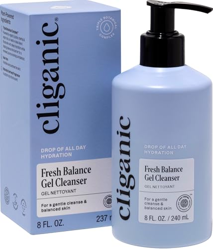 Cliganic Hydrating Gel Cleanser with Triple Botanical Complex® – Clean Gentle Face Wash with...