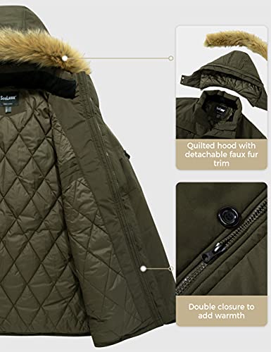 Image of Soularge Men's Big and Tall Winter Warm Heavy Hooded Parka Jacket