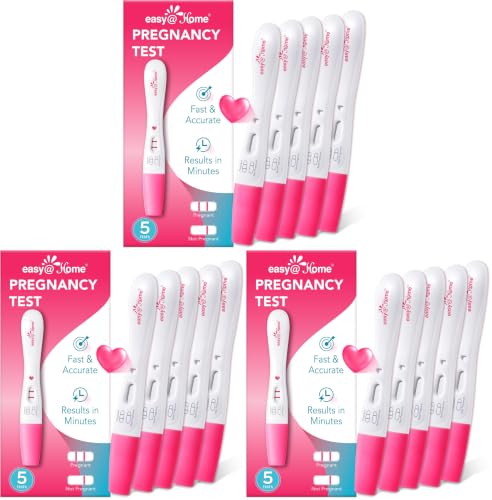 Image of Easy@Home Smart Timing Pregnancy Test: Accurate Early hCG Detection - Fast Results & Easy to Use At-Home Tests with Love Heart Indicator | 15 Pack