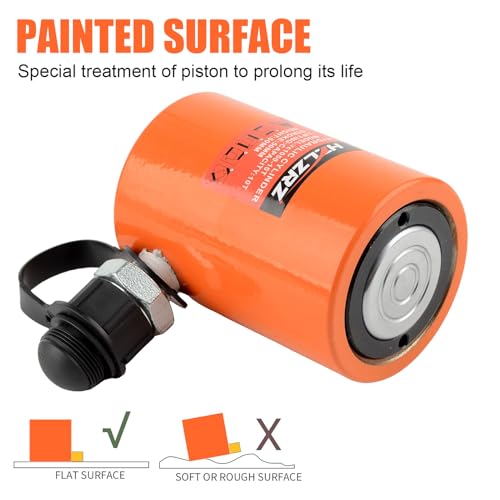 Image of HZLZRZ 10 Ton Hydraulic Cylinder Jack 2 inch Stroke Porta Power Ram, Mini Hydraulic Jack, Industrial Lifting Retract Automatically for Shipping Building Construction (RC /1050)
