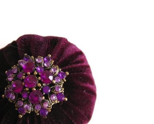 2" Burgundy Velvet Emery Pincushions - Keep Your Needles Clean & Sharp #TOP4