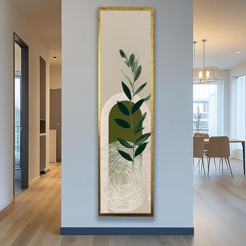 Impression botanique moderne du milieu du siècle pour décoration intérieure bohème chic