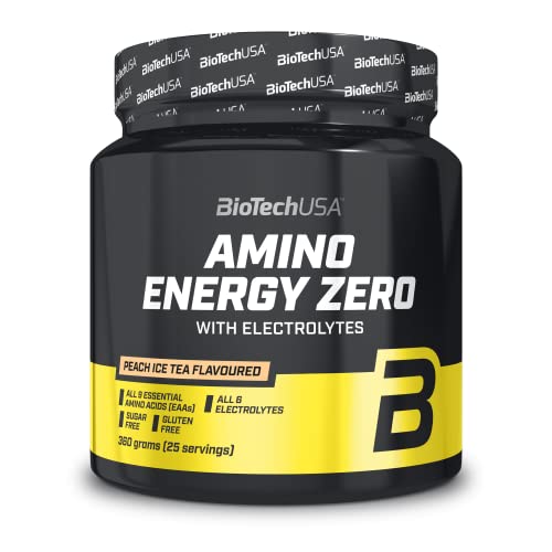 Amino Energy Zero Electrolytes Pêche boisson acides aminés et minéraux pot 360g