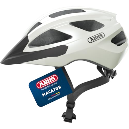 ABUS Casco de Ciclismo de Carretera Macator - Casco de Ciclismo Deportivo para Principiantes - también para usuarios con coleta - para Hombres y Mujeres