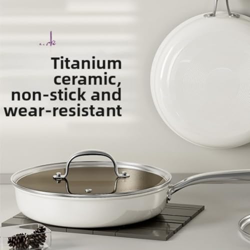 Stainless Steel, For Frying Pan Flat Design With Stain Resistant Polished, Fully Clad 3 Ply Metal For Durability And Even Cooking, Oven Safe(24cm) - Image 6