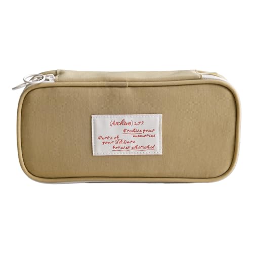 Image of Monolike Archive247 Standard Pencil Case 04. Sand Beige - Pencil Pouch, Portable Pencil Bag, Pencil Case, Office Pouch case