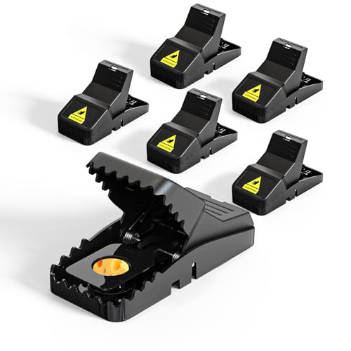 Teletrogy Trampas para Ratones para Interior Exterior, Trampas Ratas Reutilizables, Trampas Disuasorias Anti Roedores, 6 Piezas Ratonera Rata para Ratas Pequeños, Trampas Ratón Altamente Sensible