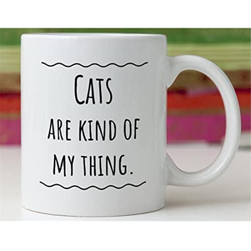 Taza de regalo de gato para mujer, taza de gato loco, taza de dueño de gato/taza de café para mamá de gato, taza de…