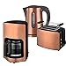 Produktbild Kalorik Frühstücksset JK 1200 + TO 1220 + CM 1220 Wasserkocher 1,7 L, Toaster und Kaffeemaschine 1,9 L Havanne kupfer-braun