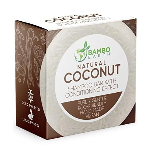 Solid Shampoo Bar And Conditioner Effect Hair Soap – 100% Organic Shampoo Bars For Hair With All Natural Plant Based Essential Oils And Zero Waste Biodegradable Packaging (Coconut)