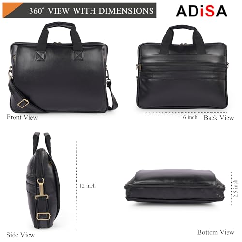Image of ADISA Laptop Messenger Office Bag Briefcase for Work for Men