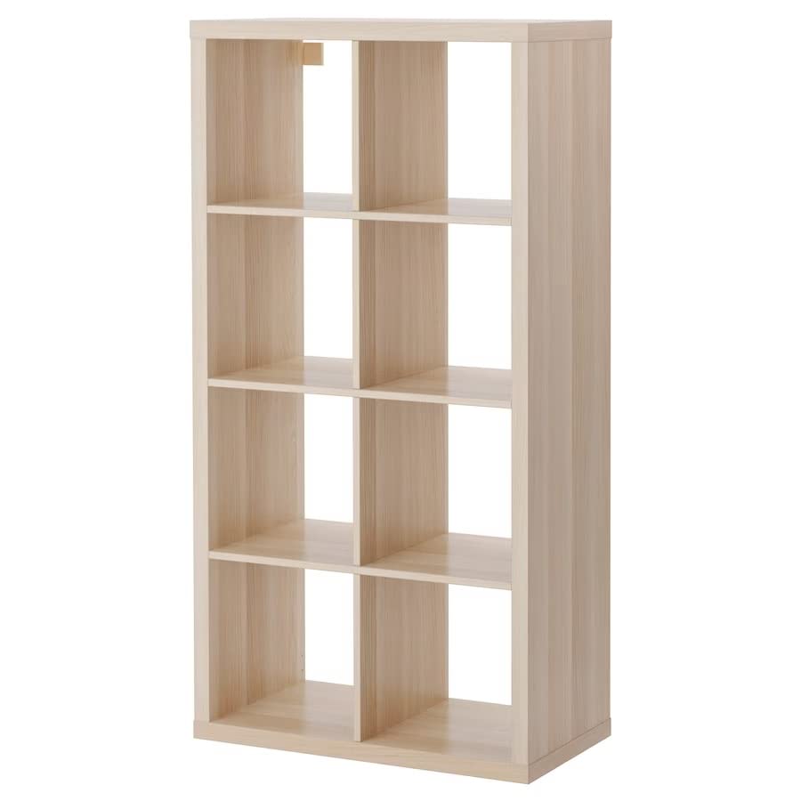 Discount Seller Kallax Unit White Oak 8-Cube Storage Unit Design Modern Cube Storage Compact & Stylish Storage Unit Solution for Small Spaces- Perfect for Book Shelf Décor Displays (76x146 cm)