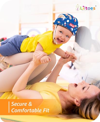 Image of Baby Safety Products Combo | LILTOES Baby Head Protector + Edge Guard for Safety of Kids 6M to 3 Years | Baby Safety Helmet with Corner Guard Protection (Spaceship+Corner)