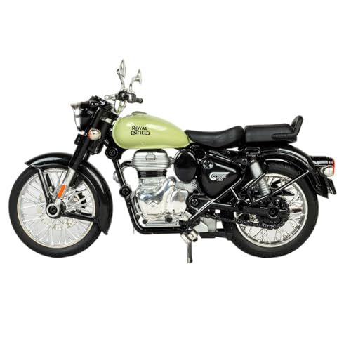 Image of 1:15 Scale Bullet Classic 350 Diecast Motorcycle Model Toy, Pull Back Action, Bullet Bike Detacheble Parts with 3 Colored Fuel Tank, Miniature Replica for Collectors & Kids