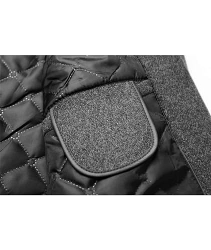 ECDAHICC Wintermantel Herren Lang Wolle Mantel Slim Fit Zweireihig Revers Herrenmantel Business Baumwolle Mantel Wollmantel(GY,M)
