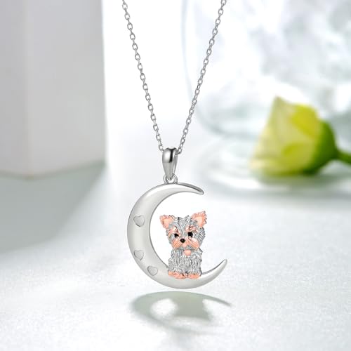 Yorkie Gifts Yorkie Necklace 925 Sterling Silver Yorkie Necklace for Women Yorkie Jewelry Gifts for Women and Yorkie Dog Lovers2