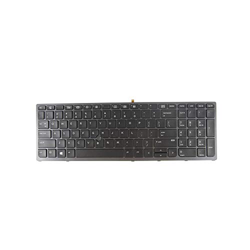 Clavier pour HP Zbook 17 G3 réparer touches usées avec module rétroéclairé US