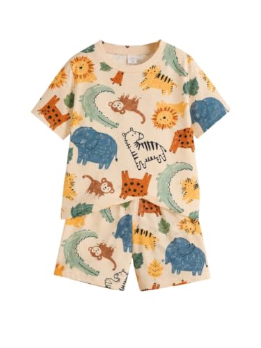 Image of THIIYA KIDS Boys Cotton Co-Ord Set | Printed T-Shirt & Shorts | Soft Comfortable Summer Wear for Kids