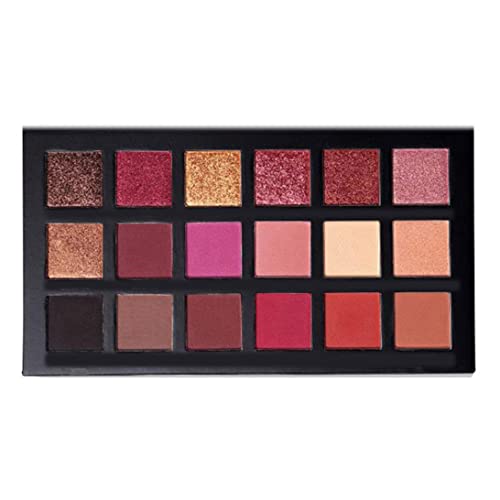 Paleta de sombras de ojos Rose dorada 18 colores Magno de sombra de ojos Palet de reluciente duradero