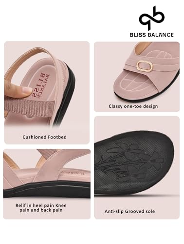 BLISS BALANCE Extra Soft Memory Foam Doctor Sandal Purple - Image 5