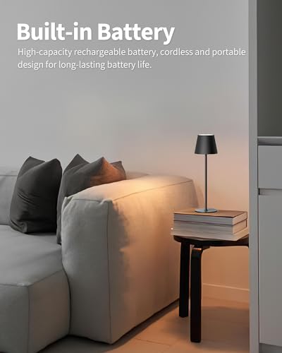 Pusu Cordless Rechargeable Table Lamp Set Of 2, 5000Mah Battery Powered Led Desk Lamp thumb #1