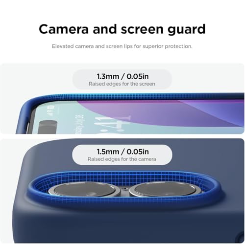 Image of SBMS Liquid Silicone Case for Apple iPhone 16 6.1-Inch, Silky-Soft Touch Full-Body Protective Phone Case, Shockproof Back Cover Case Pouch for iPhone 16 (Navy Blue)