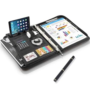 Tlgreen 2PCS Schreibmappe A4 Konferenzmappe Leder Braun
