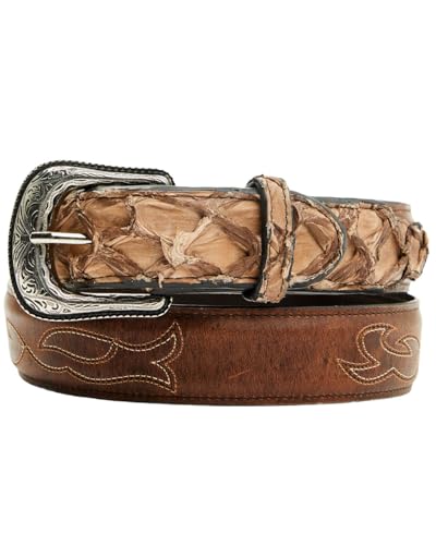 Cody James Men's Charutto Exotic Pirarucu Billet Belt Brown 44
